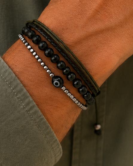 Vathy Evil Eye Multi Strand Bracelet secondary product image