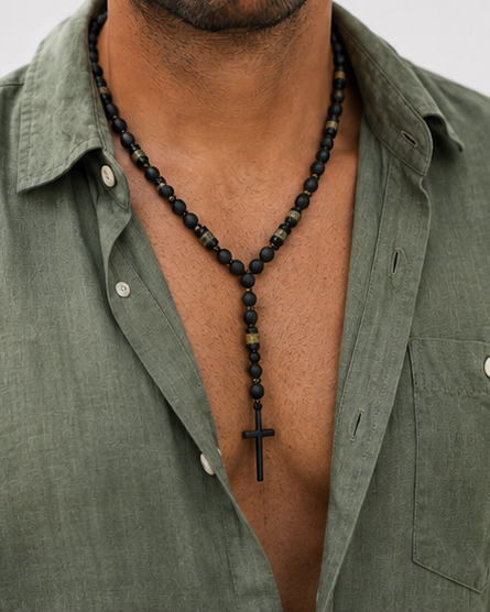 Peloponnese Cross Rosary Necklace secondary product image
