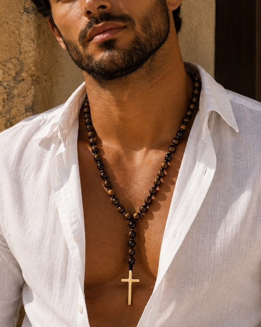 Olympia Cross Rosary Necklace secondary product image