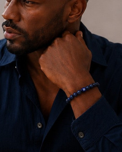 Vouliagmeni Evil Eye Extra Large Sodalite Bracelet secondary product image