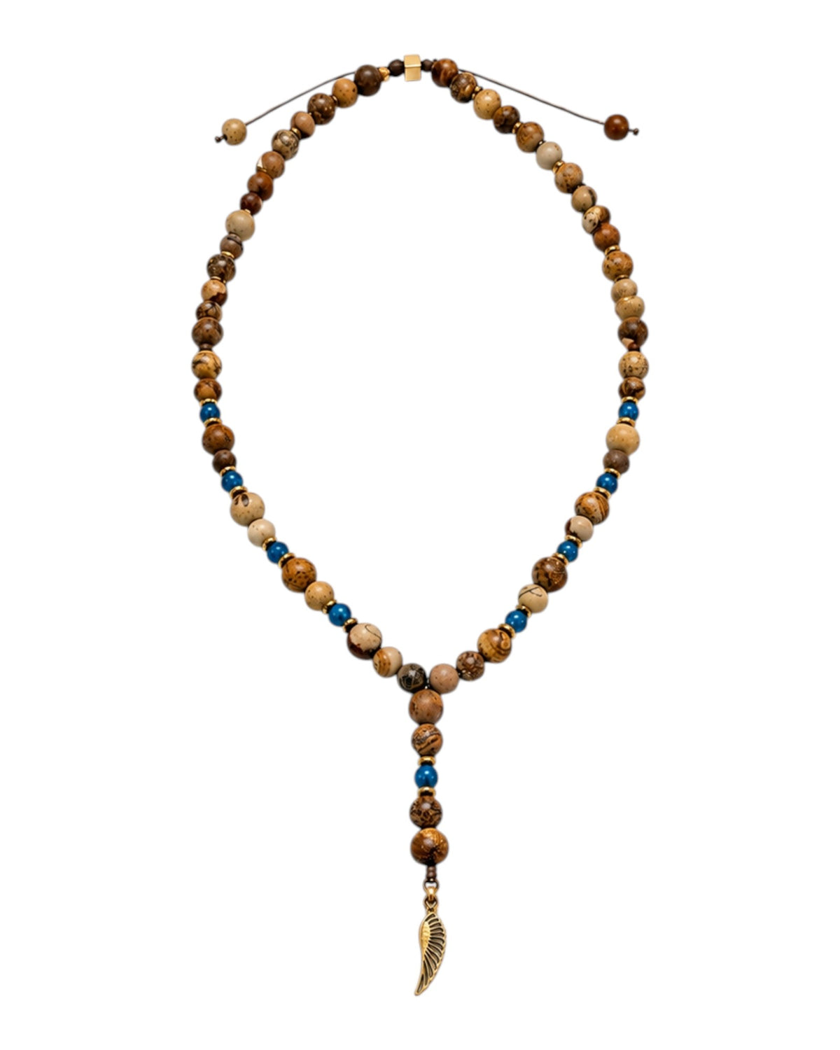 men's rosary with jasper and hematite spacers