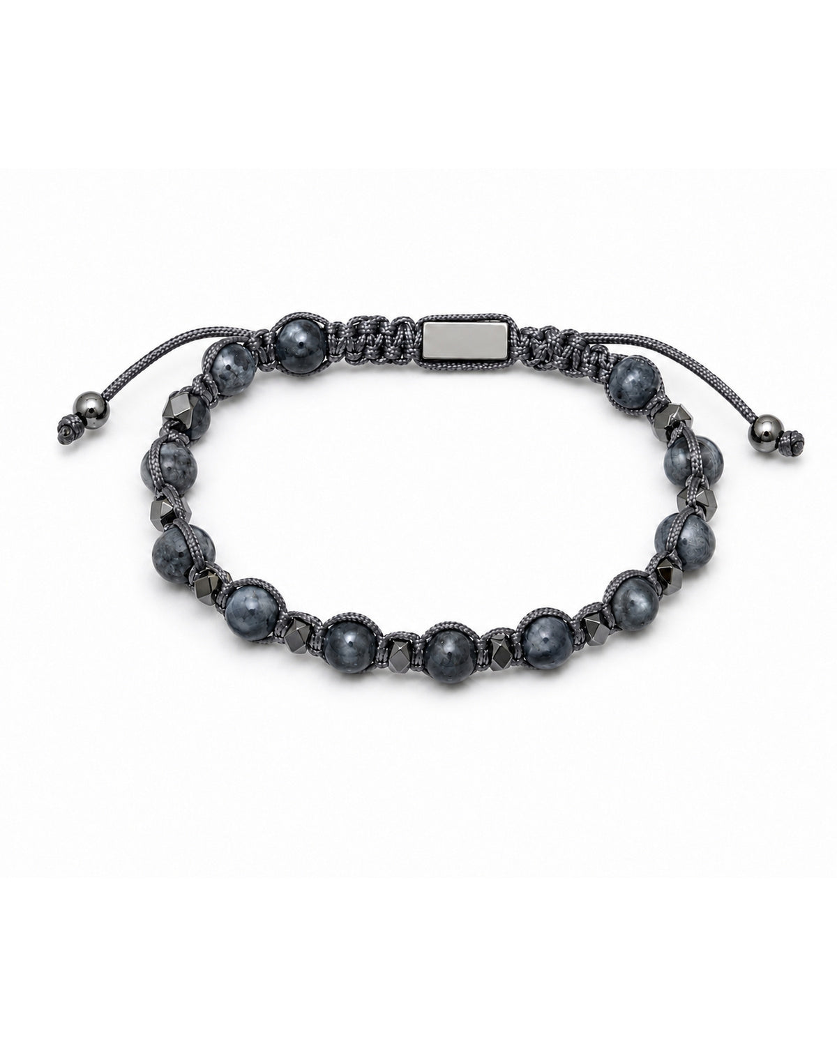 men's bracelet with blue coral and angelite